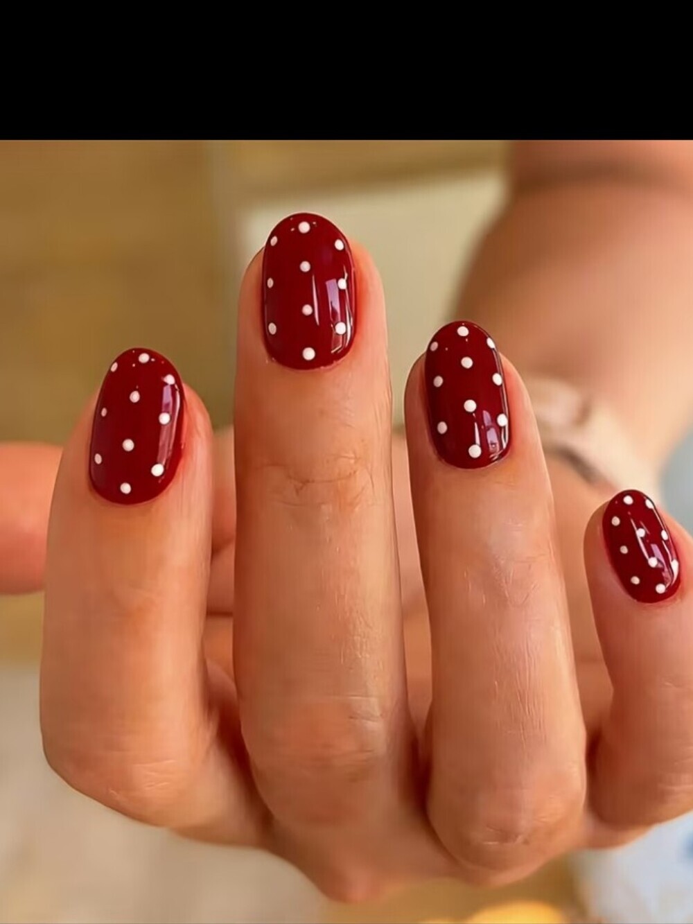 🔥3/$21 Red Polka Dot Press On Nails